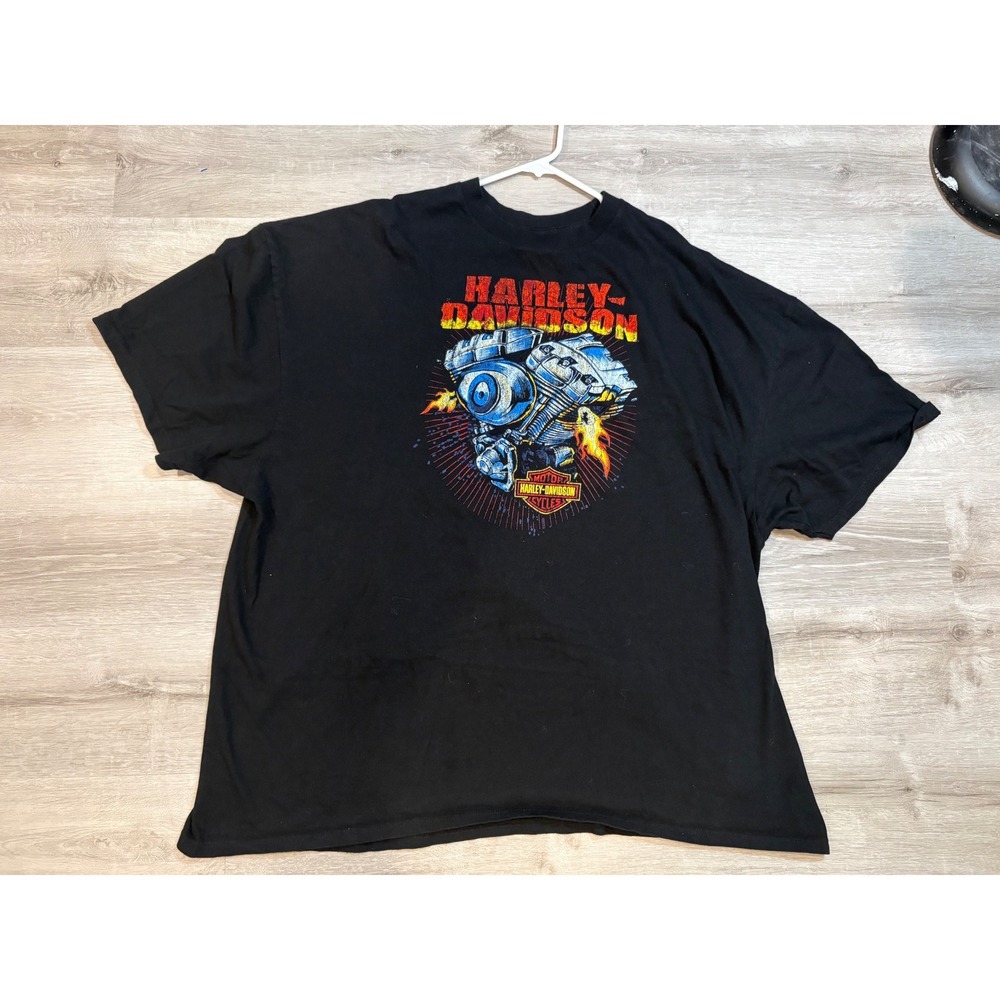 Harley Davidson Magic City Minot ND Graphic T-Shirt Black Mens 5XL 2012 5XX3